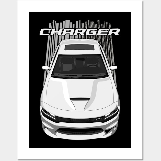 Charger - White Wall Art by V8social